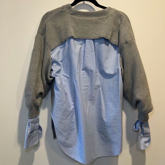 Alexander Wang Light Gray V-Neck Sweater - Picture 2 of 7